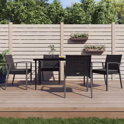 VidaXL 3187080 sedia da esterno Terrazzo Seduta imbottita Poliestere Grigio