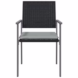 VidaXL 3187082 sedia da esterno Terrazzo Seduta imbottita Poliestere Grigio - Vista aggiuntiva 4