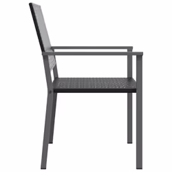VidaXL 3187084 sedia da esterno Terrazzo Rattan sintetico, Acciaio Nero - Vista aggiuntiva 5
