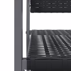 VidaXL 3187084 sedia da esterno Terrazzo Rattan sintetico, Acciaio Nero - Vista aggiuntiva 7