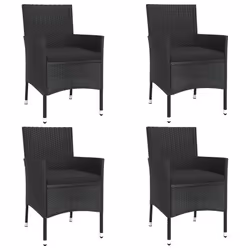 Set Bistrò da Giardino 5 pz con Cuscini in Polyrattan Nerocod mxl 69507 - Vista aggiuntiva 3