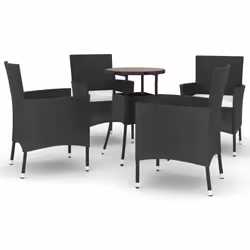 Set Bistrò da Giardino 5 pz con Cuscini in Polyrattan Nerocod mxl 69522 - Vista aggiuntiva 2