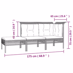 VidaXL 3187553 set mobili da esterno - Vista aggiuntiva 7