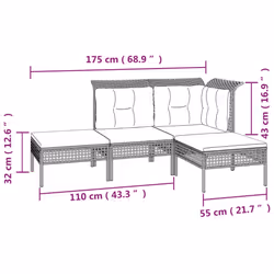 VidaXL 3187553 set mobili da esterno - Vista aggiuntiva 8
