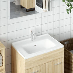 Vidaxl - Lavabo, Lavandino da Bagno Bianco 71x48x19,5cm Rettangolare in Ceramica 3376