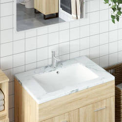 Vidaxl - Lavabo, Lavandino da Bagno Bianco 60x40x21 cm Rettangolare in Ceramica 9865