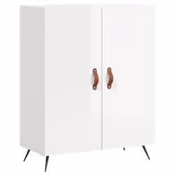 Credenza 69,5x34x90 cm in Legno Multistrato Bianco Lucidocod mxl 79494 - Vista aggiuntiva 2