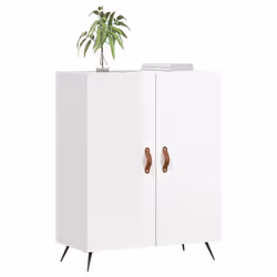 Credenza 69,5x34x90 cm in Legno Multistrato Bianco Lucidocod mxl 79494 - Vista aggiuntiva 3
