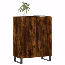 Credenza Rovere Fumo 69,5x34x90 cm in Legno Multistratocod mxl 80814 - Vista aggiuntiva 3