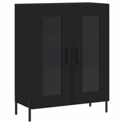 Credenza Nera 69,5x34x90 cm in Legno Multistratocod mxl 127263 - Vista aggiuntiva 2