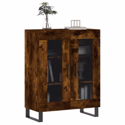 Credenza Rovere Fumo 69,5x34x90 cm in Legno Multistratocod mxl 81191 - Vista aggiuntiva 3