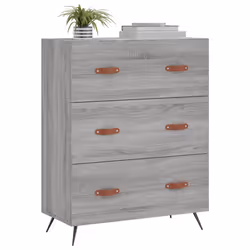 vidaXL Cassettiera Grigio Sonoma 69,5x34x90 cm in Legno Multistrato - Vista aggiuntiva 3