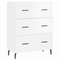 Credenza 69,5x34x90 cm in Legno Multistrato Bianco Lucidocod mxl 127874 - Vista aggiuntiva 2