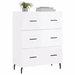 Credenza 69,5x34x90 cm in Legno Multistrato Bianco Lucidocod mxl 127874 - Vista aggiuntiva 3