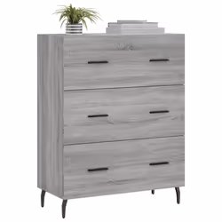 vidaXL Credenza Grigio Sonoma 69,5x34x90 cm in Legno Multistrato - Vista aggiuntiva 3