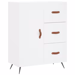vidaXL Credenza Bianca 69,5x34x90 cm in Legno Multistrato - Vista aggiuntiva 2
