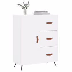 vidaXL Credenza Bianca 69,5x34x90 cm in Legno Multistrato - Vista aggiuntiva 3