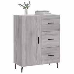 Credenza Grigio Sonoma 69,5x34x90 cm in Legno Multistratocod mxl 80712 - Vista aggiuntiva 3