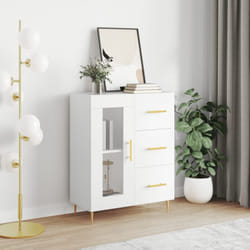 Credenza, Madia per salotto Moderna Bianca 69, 5x34x90 cm in Legno Multistrato Vidaxl