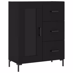 vidaXL Credenza Nera 69,5x34x90 cm in Legno Multistrato - Vista aggiuntiva 2