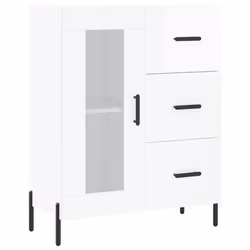 Credenza 69,5x34x90 cm in Legno Multistrato Bianco Lucidocod mxl 79911 - Vista aggiuntiva 2