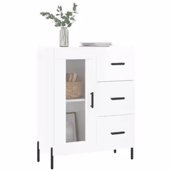 Credenza 69,5x34x90 cm in Legno Multistrato Bianco Lucidocod mxl 79911 - Vista aggiuntiva 3