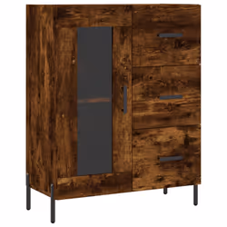 Credenza Rovere Fumo 69,5x34x90 cm in Legno Multistratocod mxl 104651 - Vista aggiuntiva 2