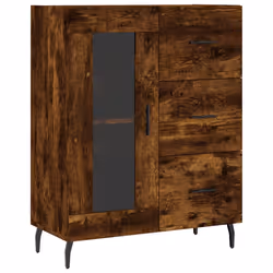 Credenza Rovere Fumo 69,5x34x90 cm in Legno Multistratocod mxl 128667 - Vista aggiuntiva 2