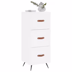 Credenza Bianca 34,5x34x90 cm in Legno Multistratocod mxl 78935 - Vista aggiuntiva 3