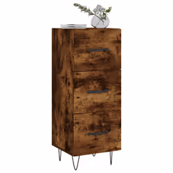 Credenza Rovere Fumo 34,5x34x90 cm in Legno Multistratocod mxl 80648 - Vista aggiuntiva 3