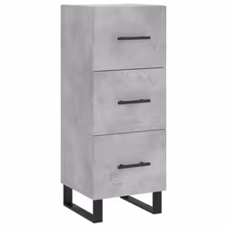 Credenza Grigio Cemento 34,5x34x90 cm in Legno Multistratocod mxl 127975 - Vista aggiuntiva 2