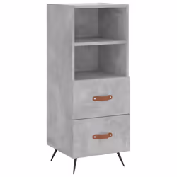 Credenza Grigio Cemento 34,5x34x90 cm in Legno Multistratocod mxl 104524 - Vista aggiuntiva 2