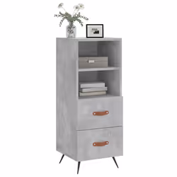 Credenza Grigio Cemento 34,5x34x90 cm in Legno Multistratocod mxl 104524 - Vista aggiuntiva 3