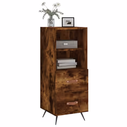 Credenza Rovere Fumo 34,5x34x90 cm in Legno Multistratocod mxl 81414 - Vista aggiuntiva 3