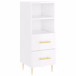 Credenza Bianco Lucido 34,5x34x90 cm in Legno Multistratocod mxl 103440 - Vista aggiuntiva 2