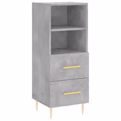 Credenza Grigio Cemento 34,5x34x90 cm in Legno Multistratocod mxl 104533 - Vista aggiuntiva 2