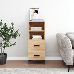 vidaXL Credenza Rovere Sonoma 34,5x34x90 cm in Legno Multistrato