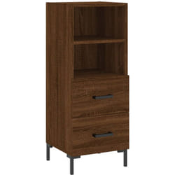 Vidaxl - Credenza Rovere Marrone 34,5x34x90 cm in Legno Multistrato