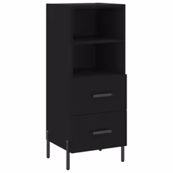 Credenza Nero 34,5x34x90 cm in Legno Multistratocod mxl 103013 - Vista aggiuntiva 2