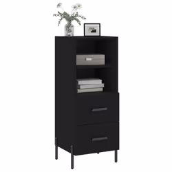 Credenza Nero 34,5x34x90 cm in Legno Multistratocod mxl 103013 - Vista aggiuntiva 3