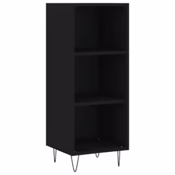 Credenza Nera 34,5x32,5x90 cm in Legno Multistratocod mxl 79073 - Vista aggiuntiva 2