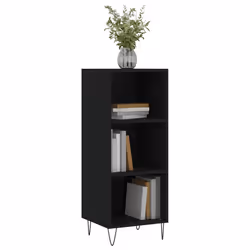 Credenza Nera 34,5x32,5x90 cm in Legno Multistratocod mxl 79073 - Vista aggiuntiva 3