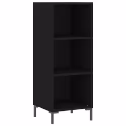 Credenza Nera 34,5x32,5x90 cm in Legno Multistratocod mxl 79102 - Vista aggiuntiva 2