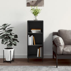 vidaXL Credenza Nera 34,5x32,5x90 cm in Legno Multistrato