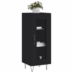 Credenza Nero 34,5x34x90 cm in Legno Multistratocod mxl 127016 - Vista aggiuntiva 3