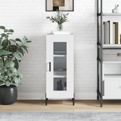 Credenza Bianco Lucido 34,5x34x90 cm in Legno Multistratocod mxl 127967
