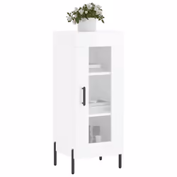 Credenza Bianco Lucido 34,5x34x90 cm in Legno Multistratocod mxl 127967 - Vista aggiuntiva 3