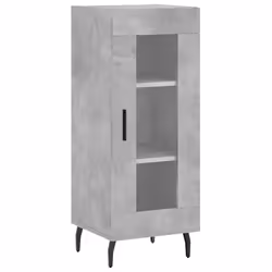 Credenza Grigio Cemento 34,5x34x90 cm in Legno Multistratocod mxl 82210 - Vista aggiuntiva 2