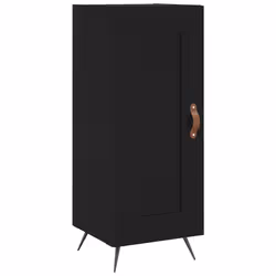 Credenza Nero 34,5x34x90 cm in Legno Multistratocod mxl 82218 - Vista aggiuntiva 2