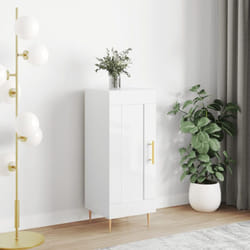 Vidaxl - Credenza, Madia per salotto Moderna Bianco Lucido 34, 5x34x90 cm in Legno Multistrato